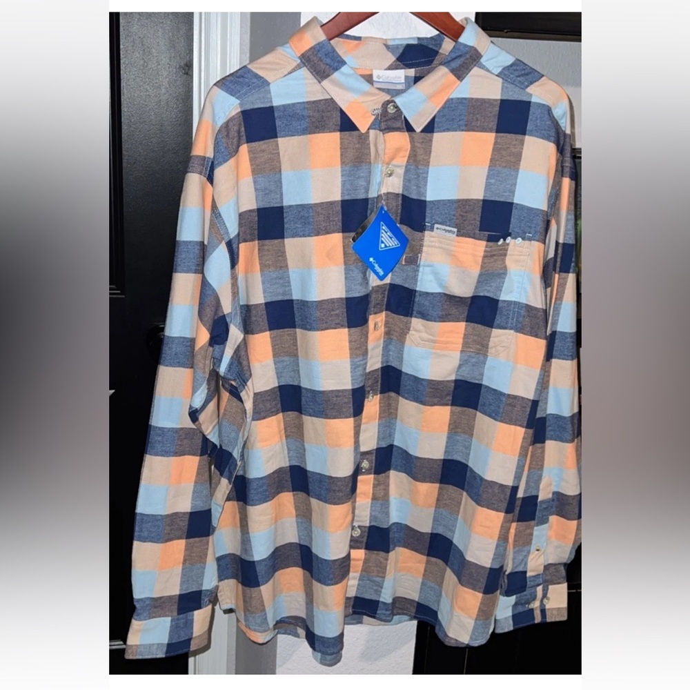 Columbia Men's PFG Slack Tide Flannel Long Sleeve Button Down Shirt | XXL NWT